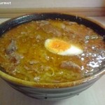 ラーメン二郎 - つけ麺小 「ニンニク」(750円) つけ麺のつけ汁 2012/03