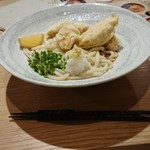 うどん×酒場 第六感 - 鶏天ぶっかけ