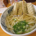 かの家 - かけうどん＠320円＋ごぼう天＠130円