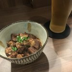 日本酒・焼酎ダイニング 二瓶 - 黒毛和牛の牛スジ煮込み。これが絶妙な味わい。
