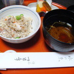 つる幸 - 蟹ご飯、味噌汁、香の物（椅子席ミニコース）