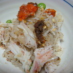 つる幸 - 蟹ご飯のアップ（椅子席ミニコース）