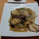 あわび村 - ●鮑あわび尽くし (刺し 1500＋踊り焼き1500X2＋野菜焚き1500)＋税480=6,480円 2019年10月