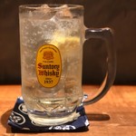 炭焼 おかげさん - 角ハイボール、レモンが良い感じ！