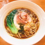 僕家のらーめん らくがき - 麺物語つなぐの伊吹産いりこそば feat. とろろ芋の雪見仕立て