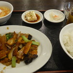 Nakayama Hanten - 豚肉とかぼちゃ定食￥７５０