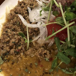 虹の仏 - 出汁キーマ接写