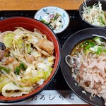 大もりそば - ブタ丼セット　￥970