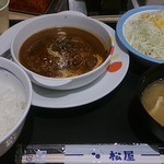 松屋 - ブラウンソースハンバーグ定食　600円