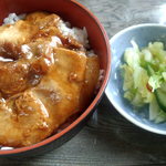 中華・そば処 東家 - ミニ豚丼セットの豚丼と漬物