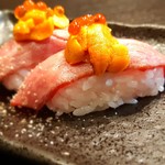 Tukisima Yakiniku Gyu Tan Dokoro Utuki - 牛タン炙り寿司