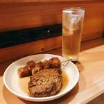 博多のおでん - 『すじ&いわしつくね』しゃんにシュワシュワの鉄板たい♪