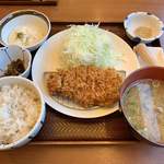 Gohandokoro Katsu An - 黒豚麦とろロース定食　しじみ汁変更