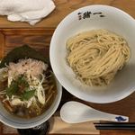 麺屋 猪一 離れ - (限定)黒毛和牛A4～ごぼうとしめじの和牛肉つけそば 1,400円