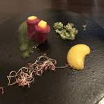 オステリア カステリーナ - 熊本県産桜肉のカルパッチョ・山形だしと鰹出汁のソース