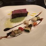 オステリア カステリーナ - 広島県産 亜麻仁牛のピステッカ・モデナ産バルサミコクリームソース