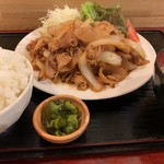 Marukatsushokudou - 超しょうが焼き定食 ご飯大盛り