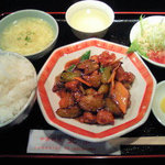 Chuukaryouri Pekin - 日替わり定食（ナスと鶏肉の炒め）