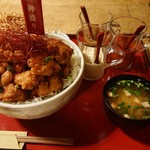 利右エ門そば - 唐揚げ丼