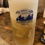 江古田ホルモン - 生ビール　グラス冷え冷え