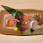 くずし割烹と個室 庵 - 鮮魚3点盛り合わせ ¥1,190