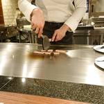 YANAGI - 秋刀魚の瞬間スモーク 茄子のピューレ リコッタチーズ