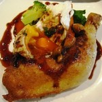 Restaurant27 - ('12/3)鶏もも肉のコンフィ　「日本一」の黄味を割ったところ・・