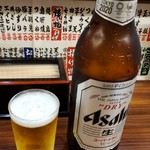 初かすみ酒房  - アサヒスーパードライ大瓶520円税別