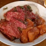 万正 - ●瓶B500X2＋付出ｷｬﾍﾞﾂ100+塩ﾀﾝ1300＋ｸﾗｼﾀ(ﾛｰｽ)1300＋ﾊﾗﾐ1300＋上ﾐﾉ800＋ｷﾑﾁ300＋税10%600=6,700円 2019年10月