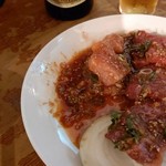 万正 - ●瓶B500X2＋付出ｷｬﾍﾞﾂ100+塩ﾀﾝ1300＋ｸﾗｼﾀ(ﾛｰｽ)1300＋ﾊﾗﾐ1300＋上ﾐﾉ800＋ｷﾑﾁ300＋税10%600=6,700円 2019年10月