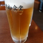 ときわ食堂 - 2019年11月　生ビール（中）　470円+税