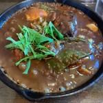 手ごねハンバーグ（ルーカレー）