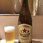 焼鳥 おみ乃 - サッポロラガービール中瓶