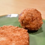 大野屋牛肉店 - [奥]松坂牛入りビーフメンチカツ@260円