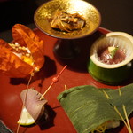 Yoroduya - 生ハムチーズ、ほうずき、笹寿司など