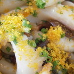 アーリア ディ タクボ - パスタ　北海道産北寄貝と野生種えのきのトロフィネ　サルデーニャ産唐墨添え　アップ