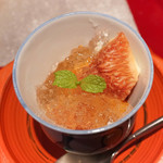 野嵯和 - 無花果　鳥取の柿　シェリー酒のミント味ジュレ