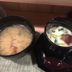 すし縁 - うちら親娘の為に、追加で作って頂いた茶碗蒸しです