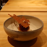 京都 いと - 栗とラム酒風味のムース いちじくロースト木苺ソース