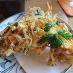 よしむら - 季節のかき揚げざるそば(1,400円)