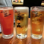 やきとり 正や - ３人の１杯目