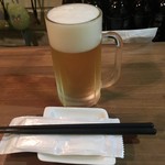 まるの - 「生ビール」300円也。