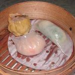 蜀江 - 飲茶３種　蟹シュウマイ、餃子等