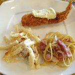 Restaurant Pino - 海老フライ＆グラタン＆和風木の子のスパゲティー
