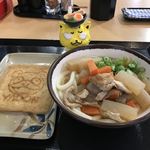 さか枝うどん - しっぽくうどん430円+きつね200円