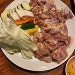 えきにくヤンボー - 食べ放題（親鶏・若鶏）ランチ@1078×2すでに1回目乗せた後です。