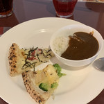 菜園ブッフェ ダブラ - ランチ④ピザとカレー。