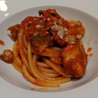 Ristorante Ecru - 燻製秋刀魚のブカティーニ