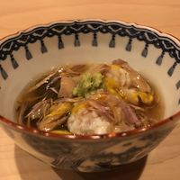 はらまさ - 鱧と松茸の餡掛け。