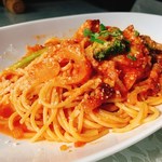 京都イタリアン 欧食屋 Kappa - パンチェッタベーコン 　無農薬玉ねぎのアマトリチャーナ